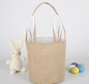 Jute-Ostertasche mit individuellem Druck, umweltfreundliche Geschenkverpackung, natürliche Textur, bedruckt nach Wunsch, nachhaltiges Design
