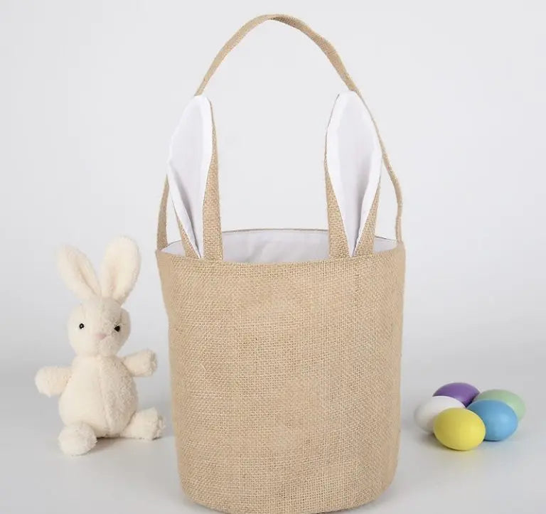 Jute-Ostertasche mit Wunschdruck, umweltfreundliche Geschenkverpackung, nachhaltige Tasche für Ostergeschenke, bedruckt nach Wunsch
