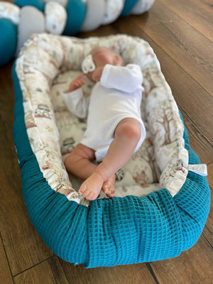 Babynestchen aus Baumwolle, mit weichem Schutz, individuell konfigurierbar, für sicheren Babyschlaf, von Mein Shop
