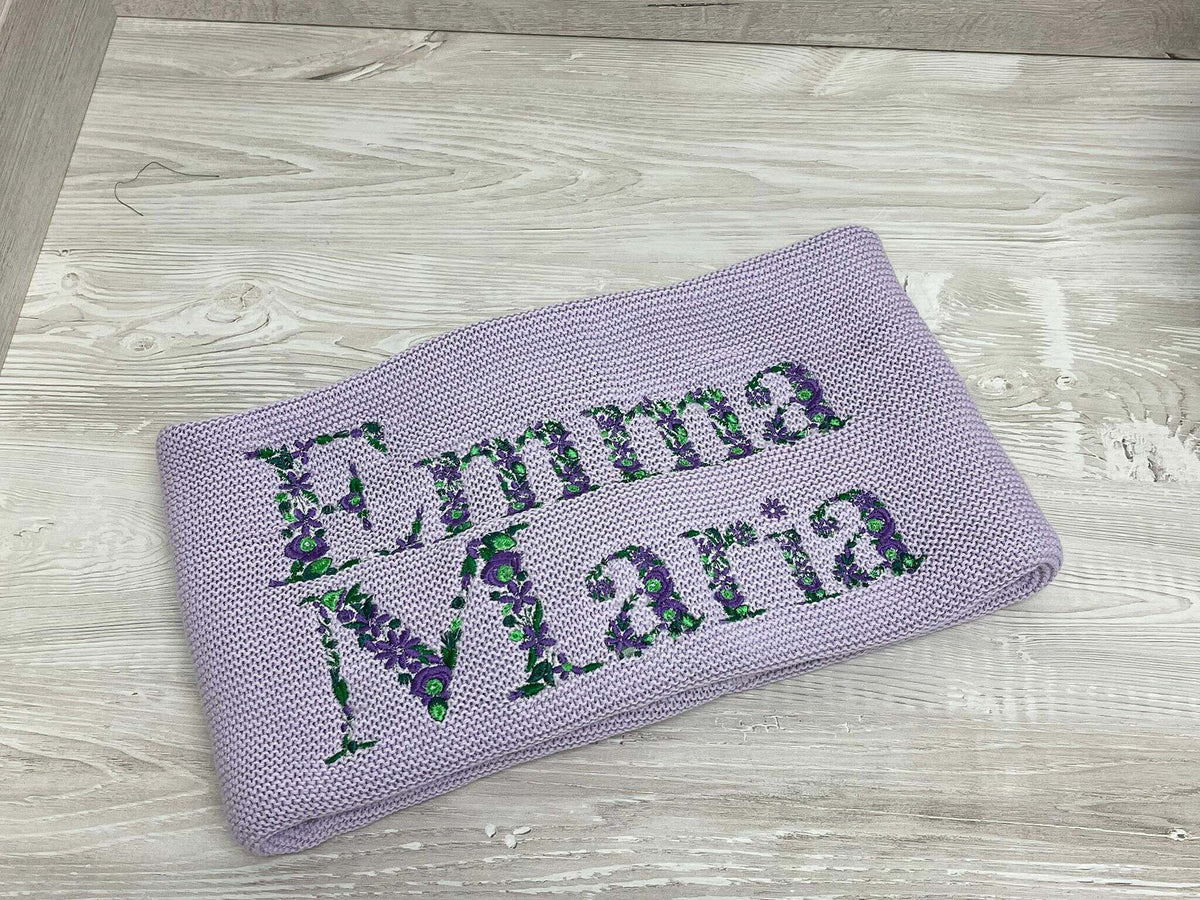 Personalisierte Babydecke aus 100% Baumwolle mit gestricktem Muster, weich und ideal für Neugeborene, von Mein Shop