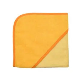Bunt besticktes Kapuzen-Badetuch in Goldgelb und Hellgelb mit dekorativem Mustern, bequemer Kapuzen-Textil für Kinder