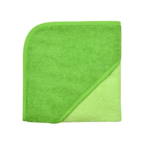 Zweifarbiges, besticktes Kapuzen-Badetuch in Kiwi und Limone mit dekorativem Muster, weiches Baumwollmaterial, variable Größen