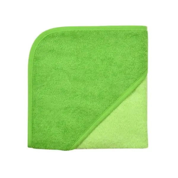 Zweifarbiges, besticktes Kapuzen-Badetuch in Kiwi und Limone mit dekorativem Muster, weiches Baumwollmaterial, variable Größen
